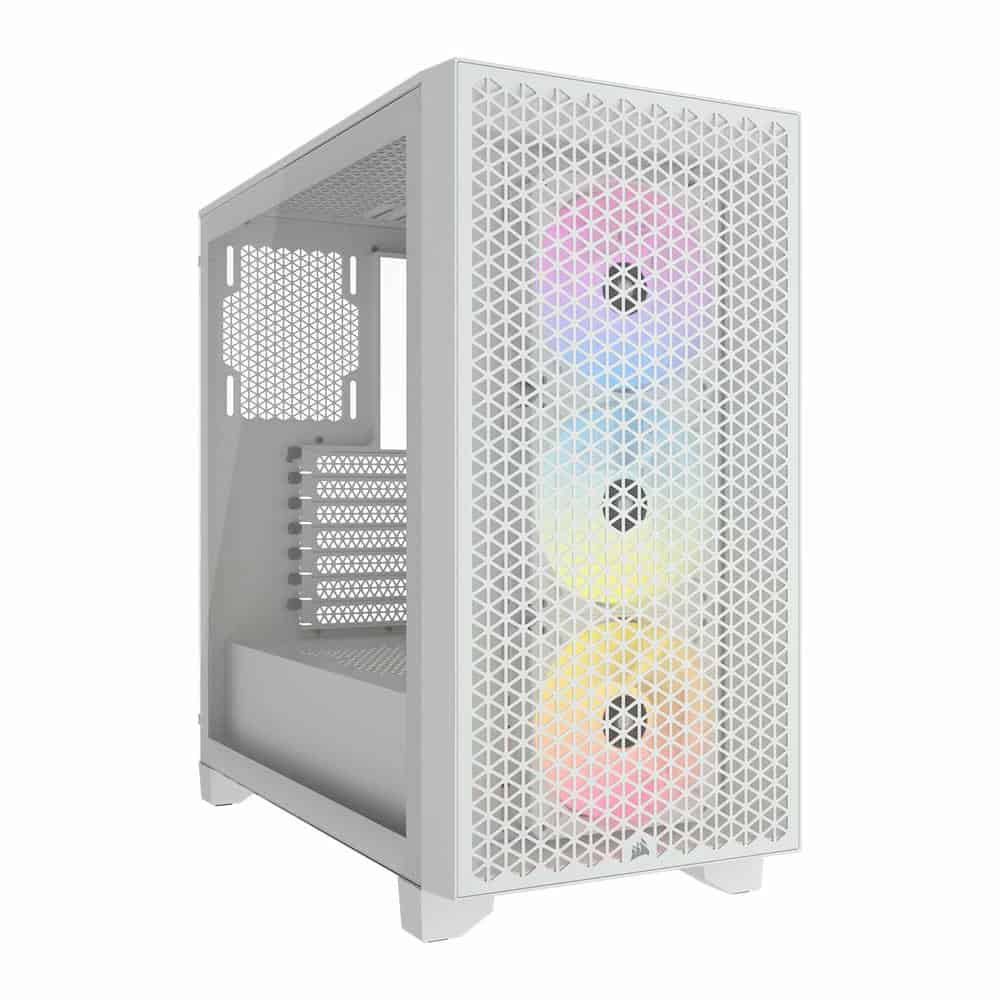 Corsair 3000D Airflow RGB White Tempered Glass Mid-Tower ATX Case